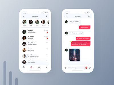 Message & Chat Social App Concept chat concept ios message social ui