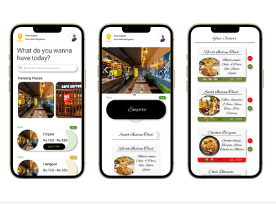 Food Ordering App app design typography ui ux