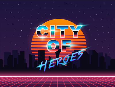 City of Heroes design graphic design illustration logo адобиллюстратор герой город стиль