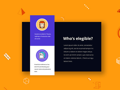 Wyg student edition landing page background clean color creative design geometric landing page product ui visual yellow
