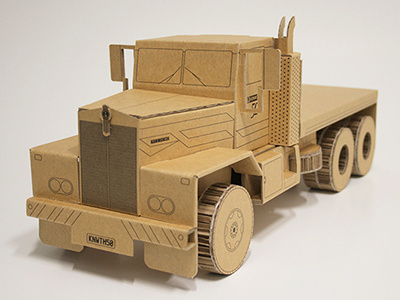 Kenworth, cardboard truck truck