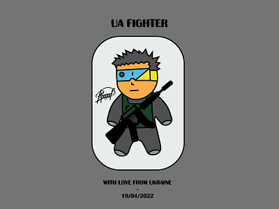 UA FIGHTER 2d adobe illustrator art cartoon design graphic design illustration logo nft nftart nfts vector