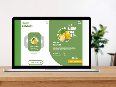 UI Design Fresh Lemon Web Page ui website design homepage