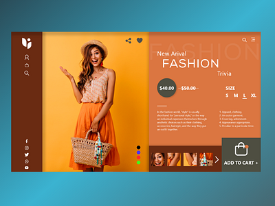 Fashion Landing Page design home ui website design homepage