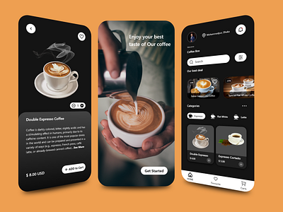 Coffee Shop App UI Design