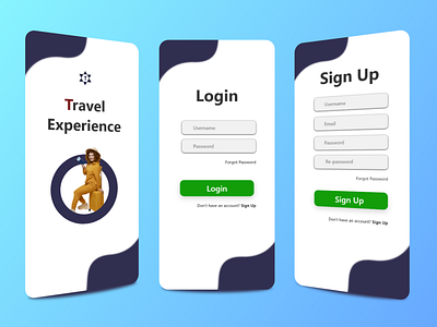 Travel Experience Login Page app login ui