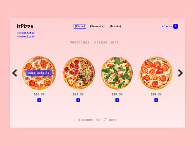 Website concept itPizza branding design graphic design ui ux web web design