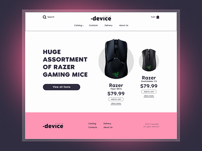 Website concept "device store"