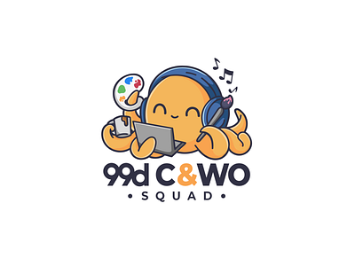 octopus 99d squad 3d animation app branding design esport graphic design illustration logo motion graphics octopus octopus 99d squad ui ux vector