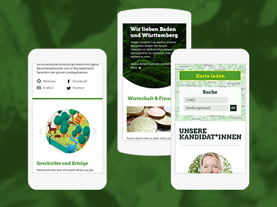 german party mobile website