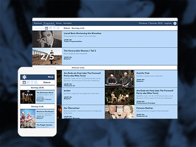 filmfestival responsive website calendar festival film responsive schedule website