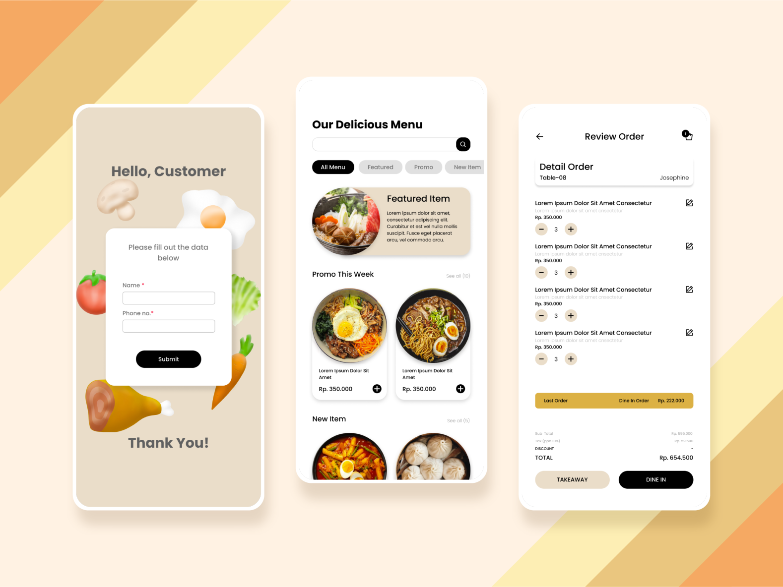 Table Order App Concept by erlin on Dribbble