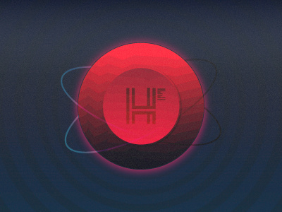 Helium Particle Planet app design flat icon illustration logo particle planet vector