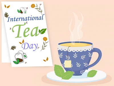 'International Tea Day' Poster Design design graphic design illustration