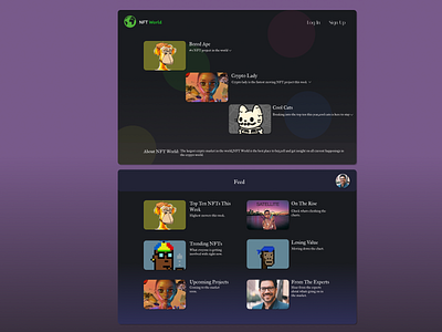 Nft world app branding design graphic design ui ux