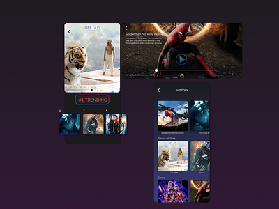 mobile streaming platform app design graphic design ui ux