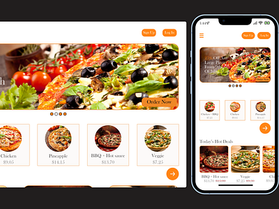 pizza odering app app branding design graphic design illustration logo typography ui ux vector