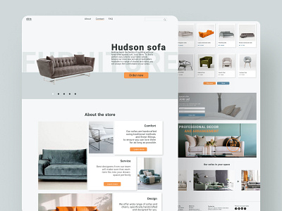 Orbis - furniture store website ecommerce figma furniture homepage minimal page product simple ui website