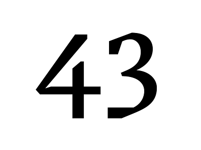 43: GT Sectra Regular font glyph letter number numeral serif type typeface