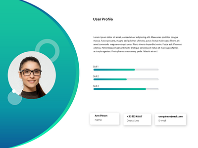 User Profile design power point presentation ui