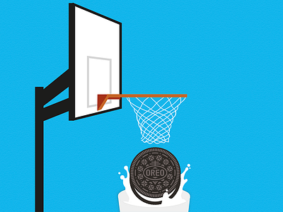 Dunk that oreo :) basket dunk food illustration oreo playin