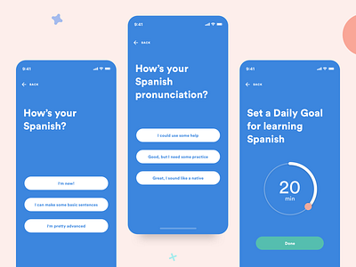 Fluent Forever Onboarding app design mobile onboarding product ui ux