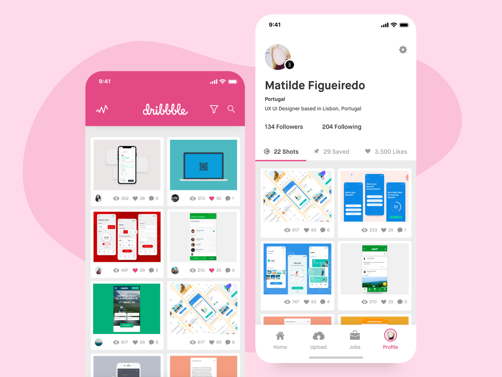 Dribbble Mobile App by Matilde Figueiredo on Dribbble