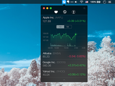 Stocks Mini For Mac app finance icon ios iphone mobile stock ui ux