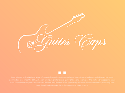 Minimal Creative Guitar Caps Logo Design 2022 awesome brand brand logo branding colorful design guitar illustration logo minimal script logo