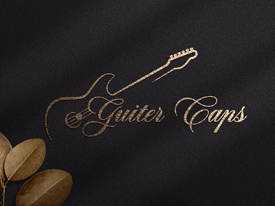 Creative Luxury Guitar Caps Logo Design