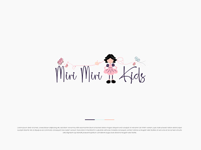 Kids Fashion Logo colorful fashion kids professional