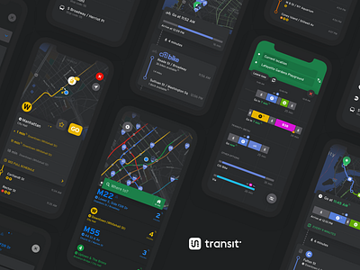 Transit Dark Mode app dark mode dark theme transit transportation ui