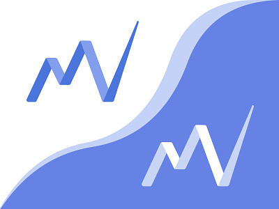 Millennial Management brand branding graph logo m logo management millennial millennial blue