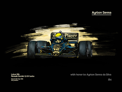 N5 Lotus 98T Ayrton Senna da Silva @design @formula @illustration @lotusf1team @lotusf1team @procreate @racecar