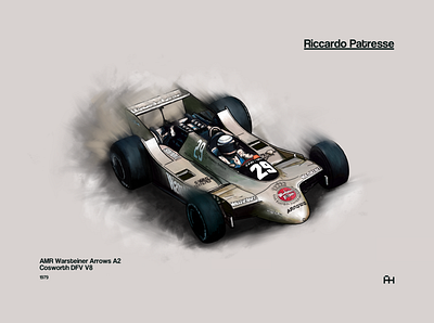 N7 Arrows A2 / 1979 “The wing car / bullet on track” Beast & bea arrows digital illustration digitalart f1digitals formula1 procreate ricardo