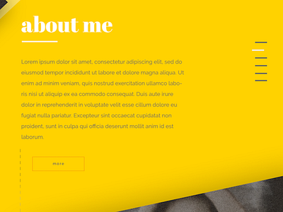 onepage About Me - selfpresentation page