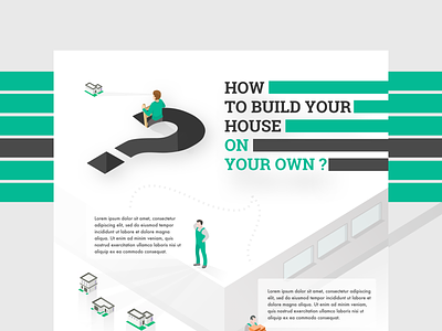 Infographic - about building "on your own" build house illustrations infographic