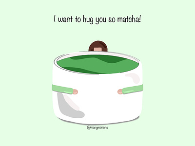 I want to hug you so matcha! app branding character design graphic design illustration logo matcha typography