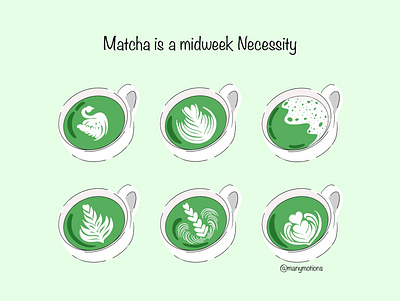 Matcha is a midweek necessity app branding design graphic design illustration logo matcha