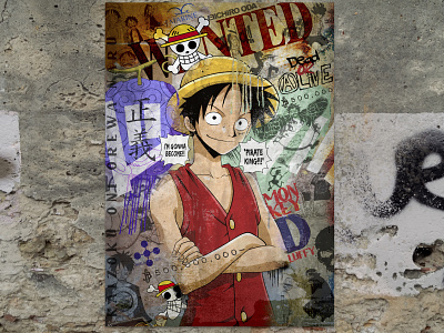 Monkey D Luffy (One Piece Anime) Poster Design