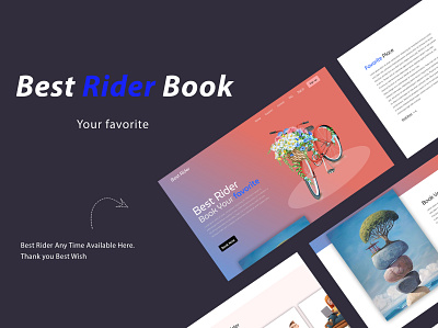 Best Rider graphic design landing page rider ui