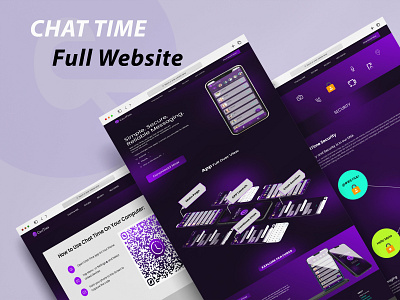 Chat Time full website graphic design landing page ui web web designing