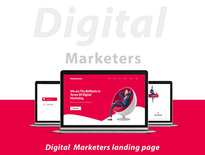 Digital Marketers design graphic design illustration landing page ui ux web web designing