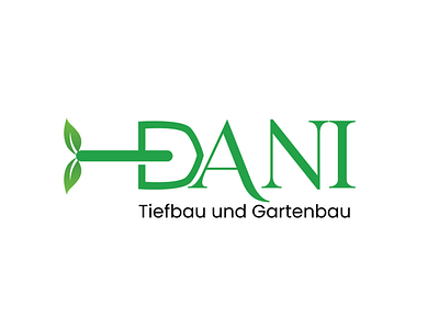 Dani Tiefbau und Gartenbau Logo branding graphic design illustration logo