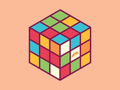 Rubik’s cube design illustration rubiks cube