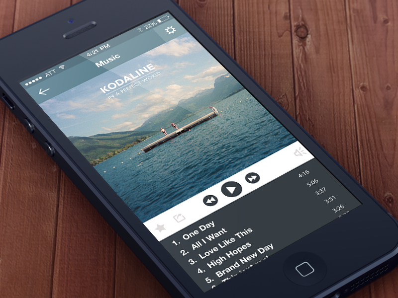 iOS7 Music App by Karl O'Brien on Dribbble