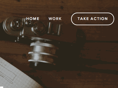 Simple Call to Action [GIF] action cta flat navigation portfolio ui website white