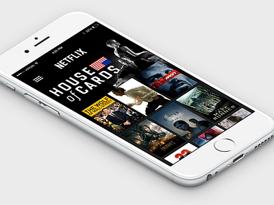 Netflix for iPhone 6 Concept [Free PSD] concept free freebie ios ios 8 ios8 iphone netflix psd