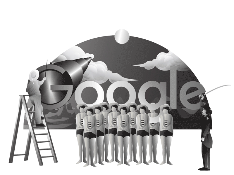 Georges Méliès Google doodle bw canon doodle film google moon motion tribute