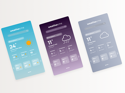 Simple weather application. design ui